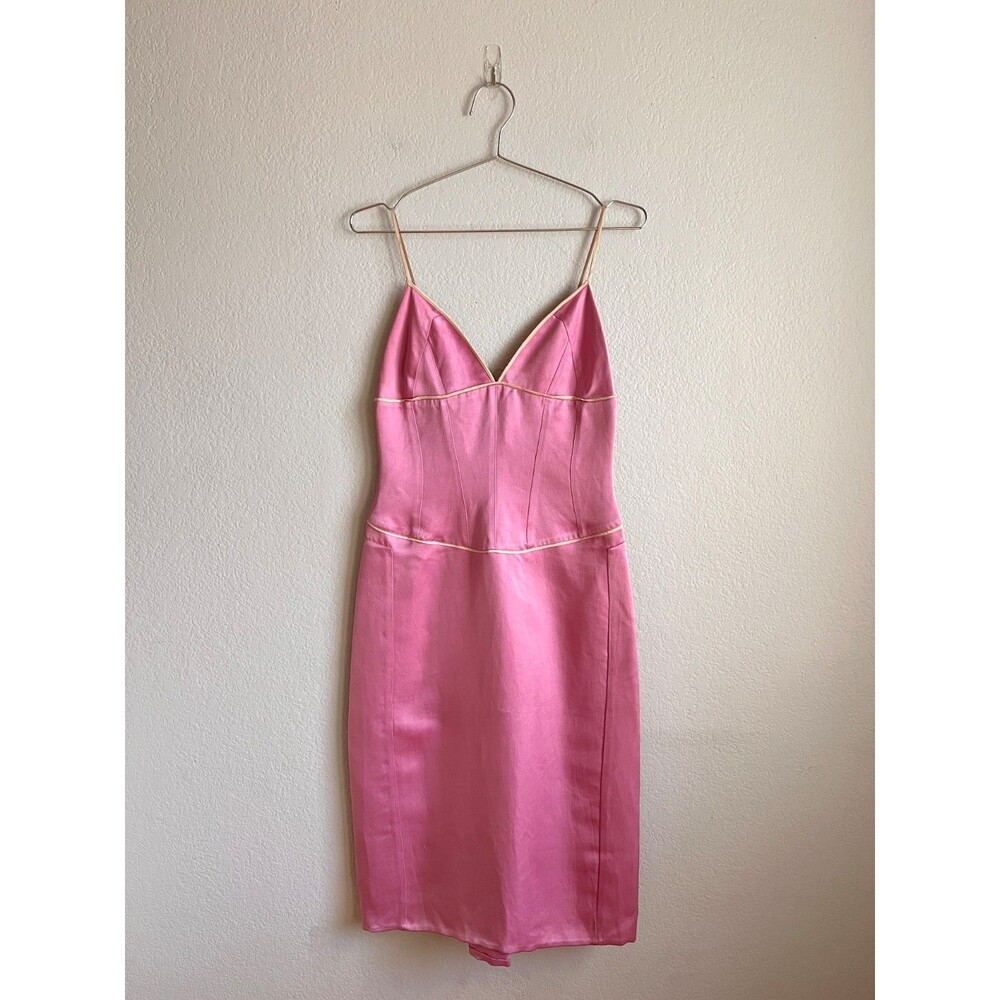 Narciso Rodriguez Silk Cocktail Midi Slip Dress in Pink Size US 6